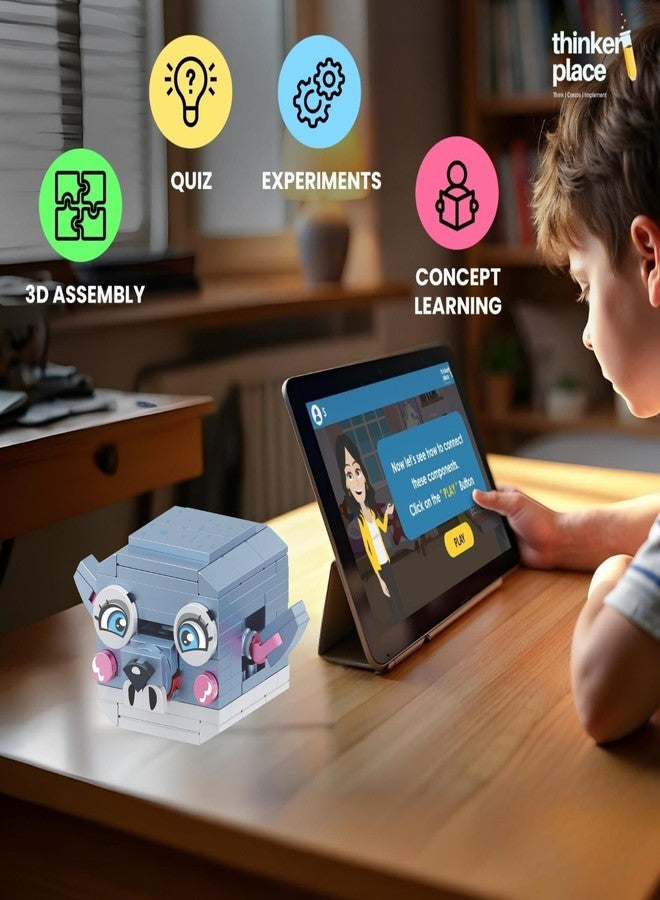 ThinkerPlace مجموعة ThinkerPlace 9 في 1 عالم الحيوانات - فأر (126 قطعة) | تعرّف على عالم الحيوان | مجموعة مكعبات بناء للأطفال من عمر 6 سنوات فما فوق | لعبة تعليمية STEM | ابنِ، اجمع، وابتكر روبوتًا ضخمًا قابلًا للتكديس - Image 4